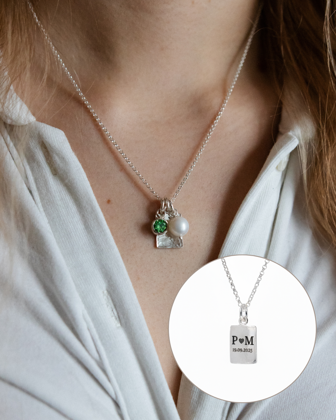 Taottu laatta - Kaulakoru omalla kaiverruksella