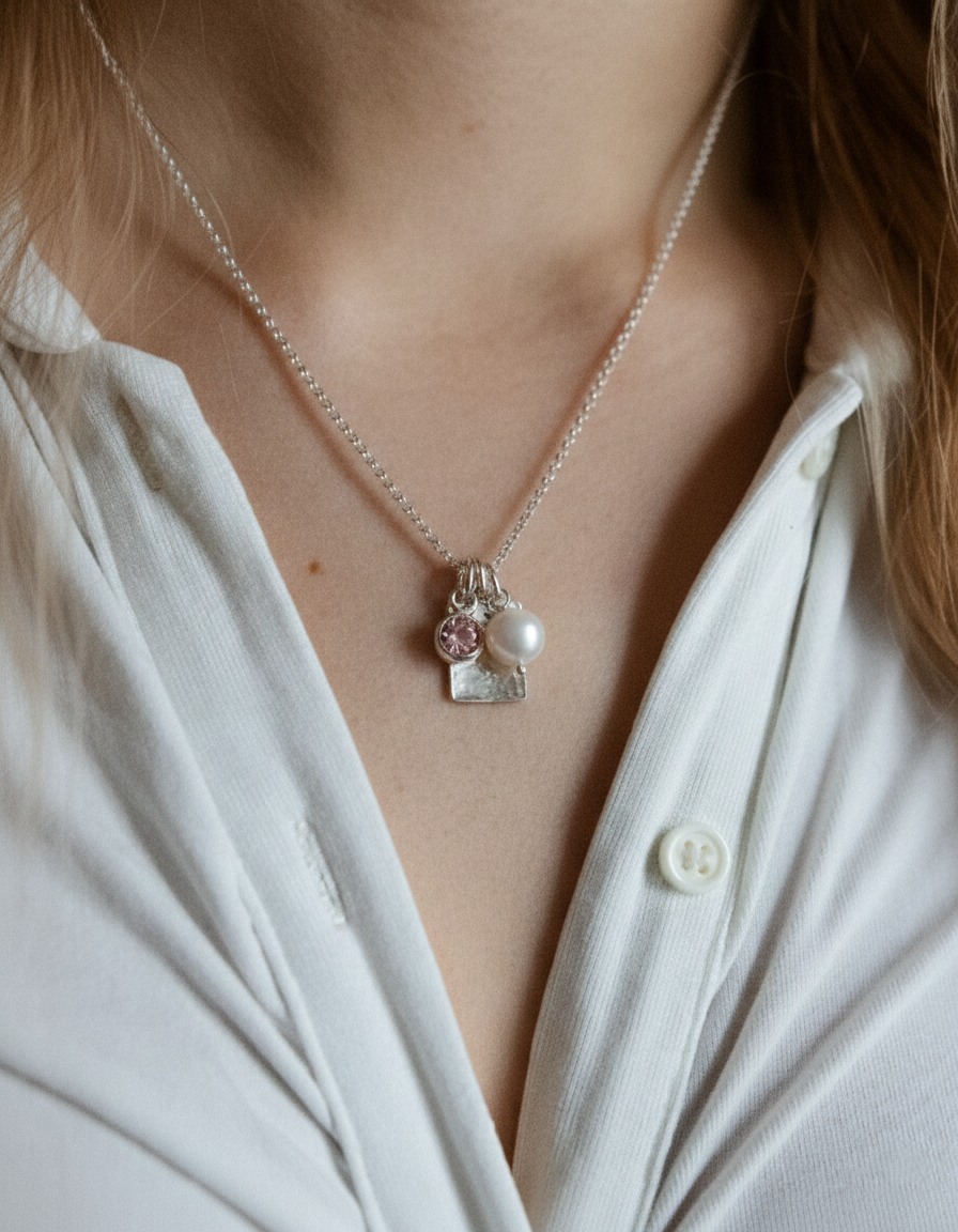 Taottu laatta - Kaulakoru omalla kaiverruksella