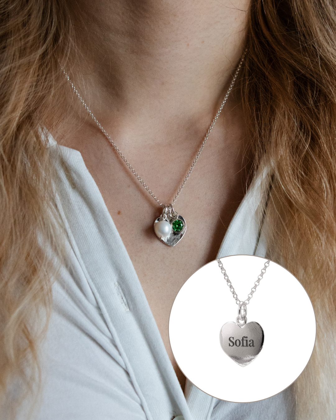 Taottu sydän - Kaulakoru omalla kaiverruksella